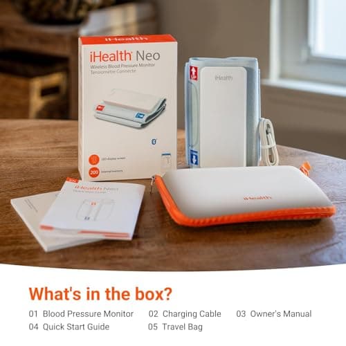 iHealth Neo Wireless Blood Pressure Monitor, Upper Arm Cuff, Bluetooth Blood Pressure Machine, Ultra-Thin & Portable, App-Enabled for iOS & Android 7