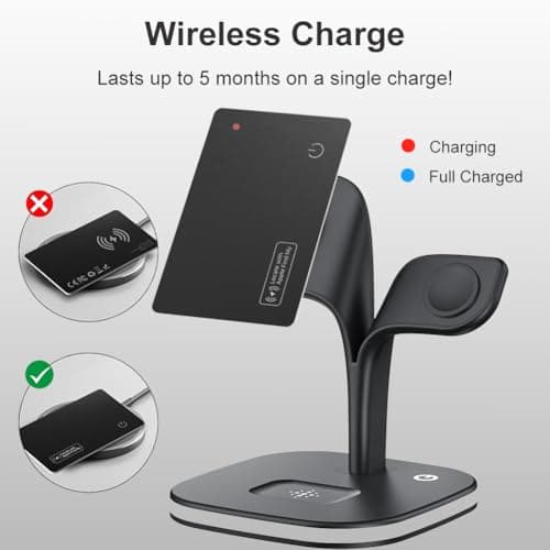 YAOTE Apple MFi Certified Wallet Tracker, Works with Apple Find My, Rechargeable 0.07in Ultra-Slim Tracking Card, Item Locator for Wallet, Luggage, Passports, Purse 7