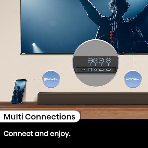 Hisense AX3100Q 3.1Ch Sound Bar with Wireless Subwoofer, Dolby Atmos, DTS:X, Bluetooth 5.3, Roku TV Ready, HDMI/AUX/ARC/Optical/USB, EzPlay, 7 EQ Modes 9