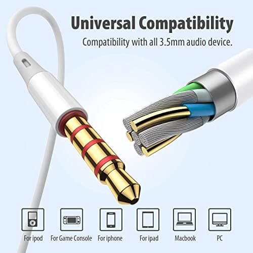 Earbuds Headphones 5 in One Pack, Wired Earbud with Heavy Bass Stereo Noise Blocking, Microphone, Compatible with iPhone, Android Phones, Laptops, Computers, iPad or Any Device with 3.5mm Interface 6