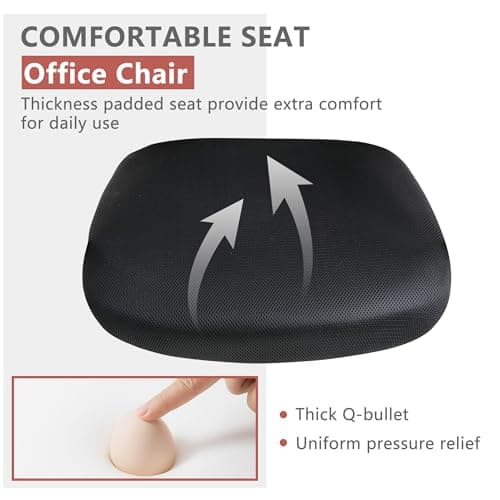 PayLessHere Office Computer Gaming Chair Ergonomic Mesh Desk Chair Adjustable Video Game Chairs with 360 Degrees Swivel Wheels Armrest Lumbar Support for Home Office,Black 7