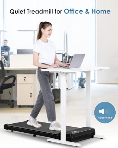 HomeFitnessCode Walking Pad, 5MPH Under Desk Portable Treadmill for Home & Office, 38.5"×15.2" Running Belt, Quiet<45dB, Remote Control, 300 LBS Capacity, Black 7