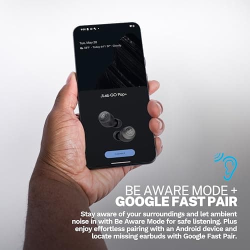 JLab Go Air Pop+ Tones True Wireless Earbuds, in Ear Headphones, Bluetooth Earphones, 35H Playtime Ear Buds, Bluetooth Earbuds with Microphone, USB-C Charging Case, Dual Connect, EQ3 Sound, (474 C) 6