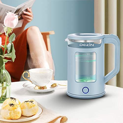 Dezin Electric Kettle with Keep Warm Function, BPA Free Window-Glass Double Wall Design Electric Tea Kettle, 1.5L Bicolor LEDHot Water Kettle with Auto Shut-Off and Boil Dry Protection for Coffee, Tea 5