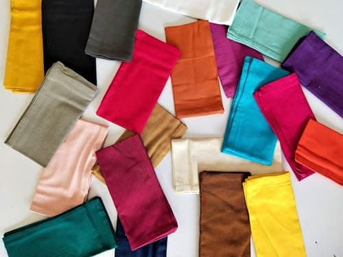 FINGERCRAFT Dinner Cloth Napkin Cotton Linen Blend 12 Pack Natural Premium Quality, Mitred Corner for Every Day Use Pre Shrunk and Good Absorbency 20x20 inch Easter Color Ivory 7