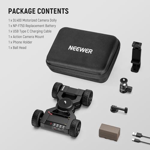 Neewer DL400 Upgraded Motorized Camera Slider Dolly with App Control, Ultra Quiet Powerful Dual Motor Drive, 5H Runtime, Compatible with GoPro iPhone Android Samsung Smartphone DSLR Camera Camcorder 9