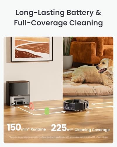 SwitchBot K11+ Robot Vacuum & Mop with Matter, 6000Pa Suction, 90-Day Hands-Free Self-Emptying, LDS Navigation, 3.6″ Ultra-Slim, Anti-Tangle for Pet Hair, Works with Alexa, Google Home, Apple Home 7