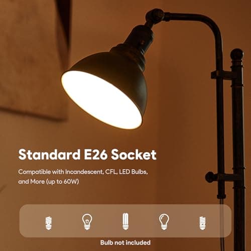 VONLUCE Rustic Desk Lamp Bronze Adjustable, Industrial Style Metal Task Lamps 25"-29", Vintage Work Light, Farmhouse Reading Lamp in Aged Bronze Finish, ETL Certificate 5