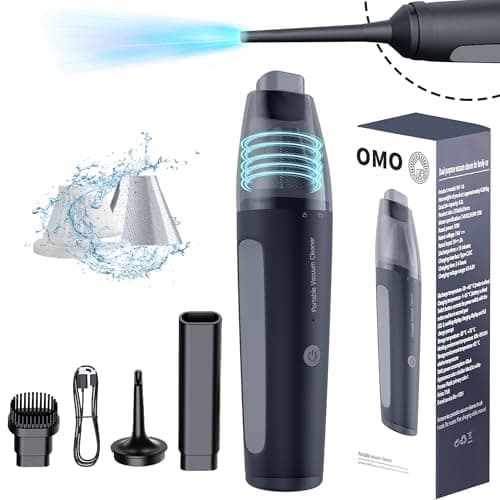 PATO Handheld Vacuum, 13000PA Portable Cordless Car Vacuum Cleaner, Suction and Blow 2-in-1 Dust Removal Vacuum Cleaner for Car, Home, Office, Pet. Black