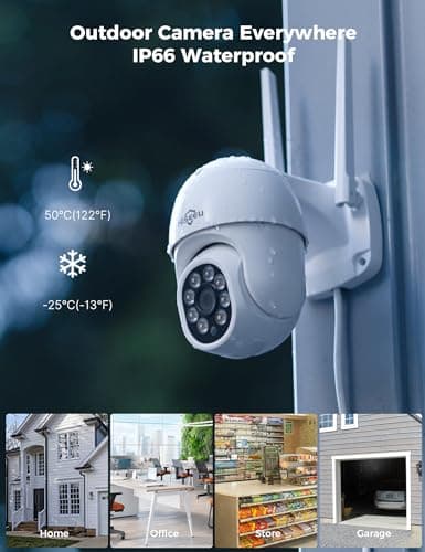 Hiseeu Wireless Security Camera System 5MP PTZ Camer Bullut Camera, Cloro Night Vision 8ps with 3TB HDD 12'' NVR Monitor, WK-8HBC45-CT 5