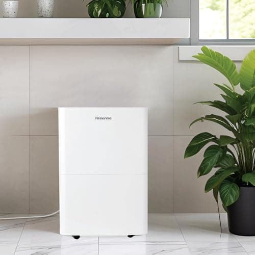 Hisense Energy Star 35-Pint Portable Dehumidifier with Auto-Shutoff & Timer, Air Humidity and Moisture Absorber for Basement, Garage, Bedroom, Bathroom, Closet, Crawlspace, Living Room, House in White 9