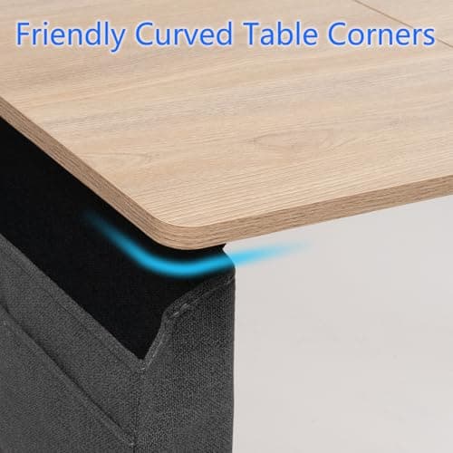 PORIYA 55x24 Inch Electric Height Adjustable Standing Desk with Cable Management, Splice Board, Mouse Pad, 2-Outlet Power Strip with USB 20W Charger, and Casters (Brown 55 * 24) 7