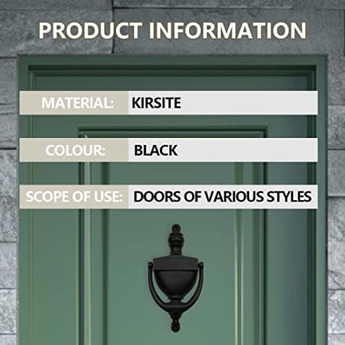 SANATO Black Door Knocker Hardware Door Knockers for Front Door, 6.2 inch Height (6.2" Height, Nickel) 5