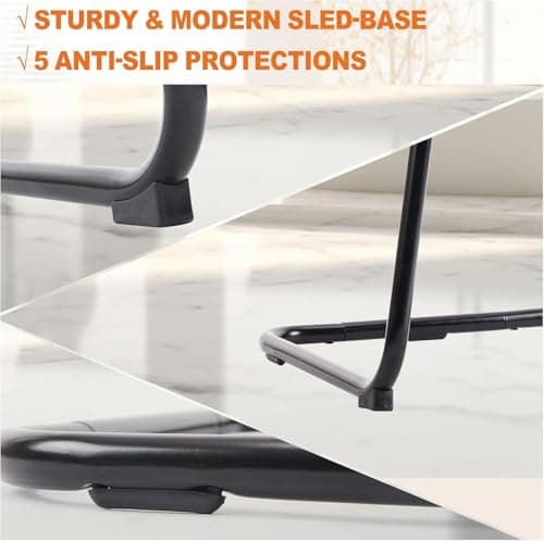 Sweetcrispy Reception Guest Chair Set of 1, Stationary Non Rolling Mesh Mid Back Computer Office Desk with Lumbar Support for Home Waiting Area Conference Room Bedroom 5