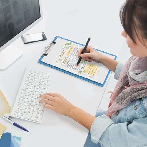 Juvealoe Legal Size Clipboard, 8.5 x 14 Blue Plastic Long Clip Board with Low Profile Clip, 9 x 15 in, Suitable for Legal Lawers and Business, Office Supply 7