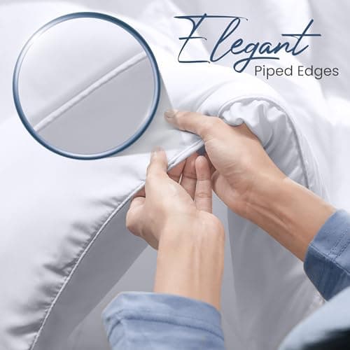 Utopia Bedding Comforters Twin Size, All Season Duvet Insert, Down Alternative Box Stitched Bed Comforter with Corner Tabs, Machine Washable (White) 6