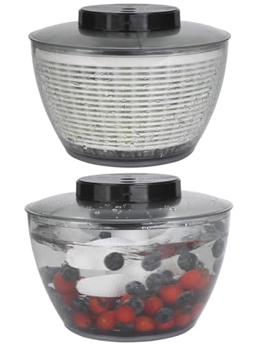 NAATIP Electric Salad Spinner - Berry Washing Bowl 2-in-1, 5Qt,Medium