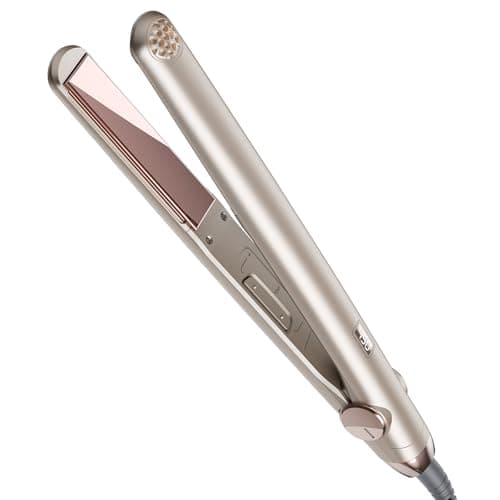 TYMO Flat Iron Hair Straightener - Titanium Hair Straighteners for Women, 1 Inch Professional Travel Flat Iron, Portable Straightener and Curlers with 10s Heat Up, 32 Temp, Dual Voltage & LED Display