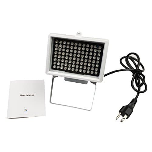 DMetric IR Illuminator, AC 110V - 220V 850nm Infrared 96 LED Night Vision Waterproof Lamp for Indoor Outdoor Security CCTV Camera, Long Range 80m (263 feet) and Wide Angle 60 Degree 7