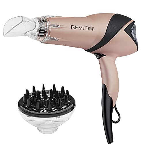 REVLON Infrared Hair Dryer | 1875 Watts of Maximum Shine, Softness and Control, (Rose Gold)