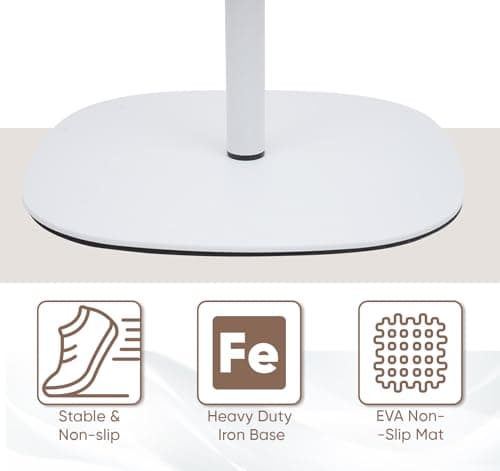 tonchean Adjustable Laptop Standing Desk 18.5"-47.2", Portable Floor Podium Stand & Laptop Floor Stand for Bedside, Small Standing Desk for Home Office, Tall Side Table for Small Spaces 5