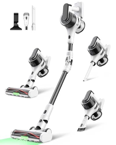 Maircle Cordless Vacuum Cleaner, 45KPA Stick Vacuum Rechargeable with Bendable Wand for Carpet, Hardwood Floors & Pet Hair, 9 in 1 Lightweight, Quiet & Powerful Cleaning for Home