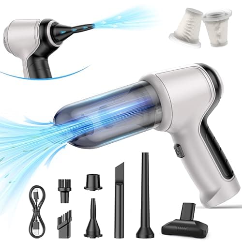 IHE Car Vacuum Cleaner, 15000Pa Handheld Cordless Rechargeable Wet & Dry Vacuum, 120W High Power for Car, Pet, Home, Office Cleaning, Washable HEPA Filter, Multi-Nozzles 02 4