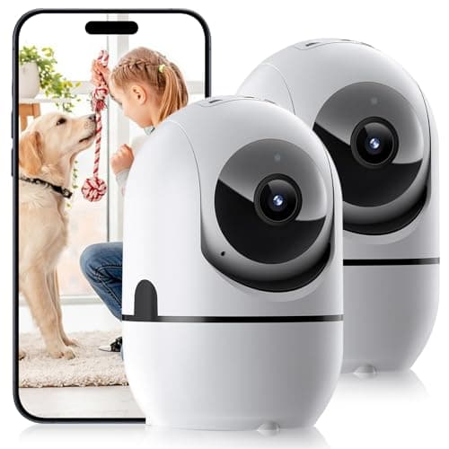 Security Cameras Wireless Indoor, 5G&2.4G WiFi Indoor Security Camera for Home Security, Pan/Tilt Baby Monitor/Dog/Pet Camera with Phone App, Motion Sensor & Night Vision, TF/Cloud Storage (2Pack)