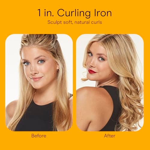 Conair Instant Heat 1-Inch Curling Iron, 1-Inch Barrel Produces Classic Curls, Hair Curler for Short, Medium, and Long Hair, 25 Heat Setting Hair Curling Iron, Black 9