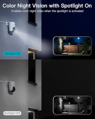 VIMTAG 2.5K Outdoor Camera, 5G Outdoor Security Camera, 360° View Cameras for Home Security, House Surveillance, Motion Tracking, Color Night Vision, Dual-Band WiFi, 2-Way Audio, Cloud/SD Card Storage 6