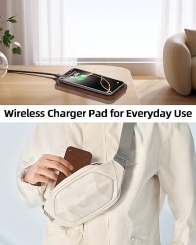 Valet Tray with Wireless Charger, Nightstand Organizer, Leather Desk Drawer Organizer Tray with 7 Compartments for Jewelries, Watch, Key, Wallet, Phone, Brown 7
