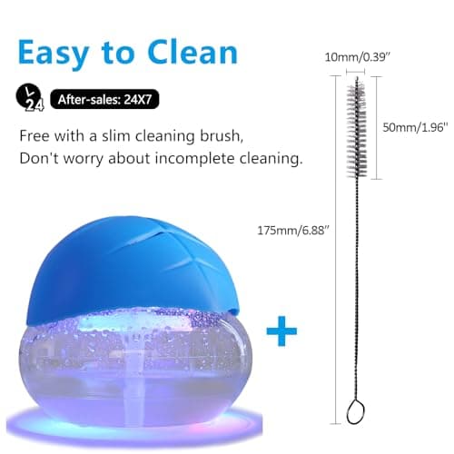 ap airpleasure Water-Based Purifier Air Washer, Air Revitalizer & Freshener, Air Fresher with 7 LED Color Changing Light for Rooms (Blue) 10