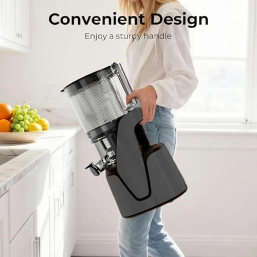 EanOruus Juicer Machines, 3-in-1 Cold Press Juicer with 6.5" Extra Large Chute, 100oz Large Capacity, AC Motor, Makes Juice, Nut Milk & Sorbet, brown 13