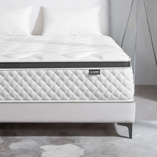 Deegari Queen Mattress,12 Inch Queen Size Mattress in a Box,Gel Memory Foam and Innerspring Hybrid Mattresses with Individual Pocket Spring for Motion Isolation,Pressure Relief,Medium Firm Feel