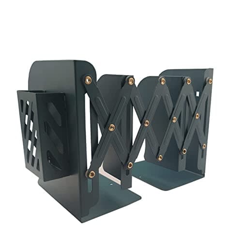 Auxu Adjustable Desk Storage Bookends with Pen Stand Holder – 2-in-1 Bookend and Pen Stand – Telescopic Design – Expands Up to 20” – Multipurpose and Versatile – Desktop Accessory 8