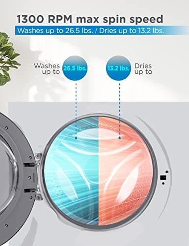 BLACK+DECKER Washer and Dryer Combo, 2.7 Cu. Ft. All In One Washer and Dryer with LED Display & 16 Cycles 6