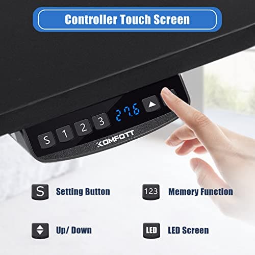 Tangkula Large L Shaped Dual Motor Standing Desk, 72" Electric Height Adjustable with 3 Memory Positions, Cable Tray, Hook, Sit Stand Home Office Corner Desk 5