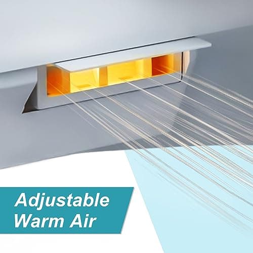 ZMJH A102D Bidet Toilet Seat, Round Smart Unlimited Warm Water, Vortex Wash, Electronic Heated, Warm Air Dryer, Rear and Front Wash, LED Light, Need Electricity (Round) 5