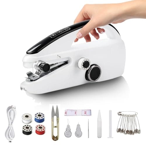 Handheld Sewing Machine Cordless – Portable Stitching Machine for Quick Repairs, Mini Handheld Sewer, Pocket Sewing Machine