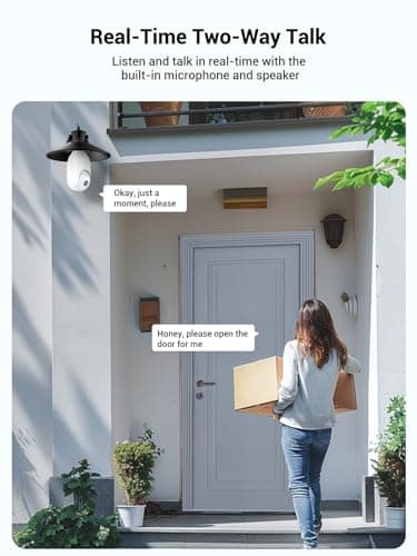 Light Bulb Security Camera Wireless Outdoor Indoor, 5G&2.4G WiFi Security Cameras with Patrol Function, AI Human Detection, Motion Tracking, Two-Way Talk, Color Night Vision, Alarm, 24/7 Recording 5