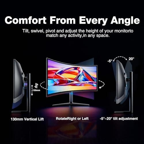 24 Inch Curved Gaming Monitor, 180Hz/1K FHD(1920*1080) Computer Monitor, 3000R Curved, FreeSync, Support DP/HDMI/USB Ports, 120% sRGB, 4000:1 Contrast Ratio for Home Office & Gaming-Wall Mountable 6