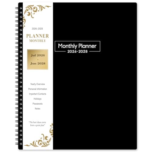 2026-2028 Monthly Planner - Monthly Planner from July 2026 to June 2028, 2026-2028 Planners 8.5'' x 11'', 24 Tabs, Inner Pocket