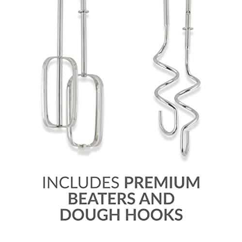 Nostalgia Classic Retro Professional 3.5 Qt Stand Mixer with Tilt Head and Stainless Steel Bowl, Six-Speed, Includes Dough Hooks and Beaters, Aqua 6