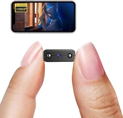 Smallest Wireless WiFi Hidden Camera,HD1080P Video Recording Live Feed,Portable Camera,Nanny Cam,Baby Monitor with Night Vision,Motion Detection,Cloud Storage,Remote Viewing for iOS Android Phone APP