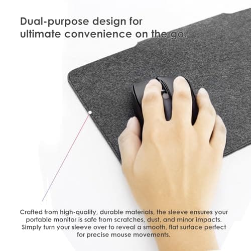 Kado 15.6 Inch Portable Monitor Case Sleeve Bag Made for Sceptre Kado MNN KYY InnoView Yxk ForHelp AYY VisionOwl Yodoit Uperfect ViewSonic ASUS Dell Lenovo 15.6" Portable Display Monitors 15.55"x9.25" 6