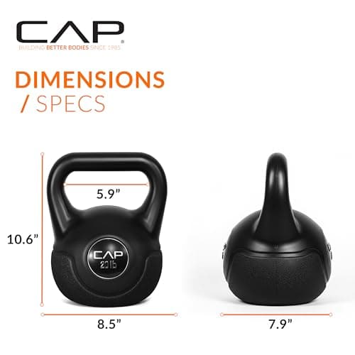 CAP Barbell 45 LB Cement Kettlebell Set – 10 lb, 15 lb & 20 lb Vinyl-Coated Kettlebells for Strength Training, Cardio, Cross Training & Home Gym Workouts 6