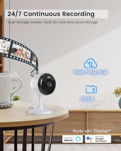 WiFi Security Camera for Indoor/Outdoor- Spotlight Home Camera with Color Night Vision- IP66 Waterproof,AI Motion Detection,SD/Cloud Storage- Cameras for Home Security,Baby Monitor,Pet Camera Alexa 7
