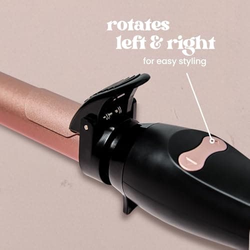 The Beachwaver Co. B1.25 Rotating Curling Iron - Midnight Rose | Automatic 1 1/4-Inch Ceramic Curling Iron - Larger Barrel Size for Medium-to-Long Hair! | Auto-Shut Off, Travel-Friendly, Dual Voltage 7
