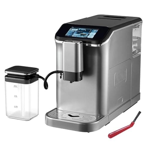 VEVOR Fully Automatic Espresso Machine - with Automatic Milk Frother, 20 Bar Super-Automatic Cappuccino Latte Machine with TFT Touch Screen, Grinder, 15 Grinding Levels, and Removable Milk Reservoir 9