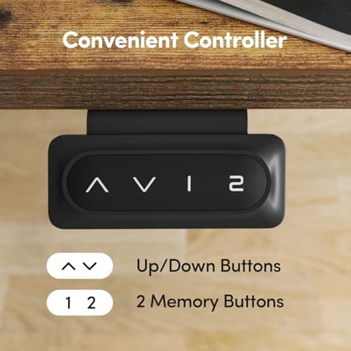 FEZIBO 48 x 24 Inches Standing Desk with Drawer, Adjustable Height Electric Stand up Desk with Storage &2 Hooks, Ergonomic Computer Workstation, Rustic Brown 5